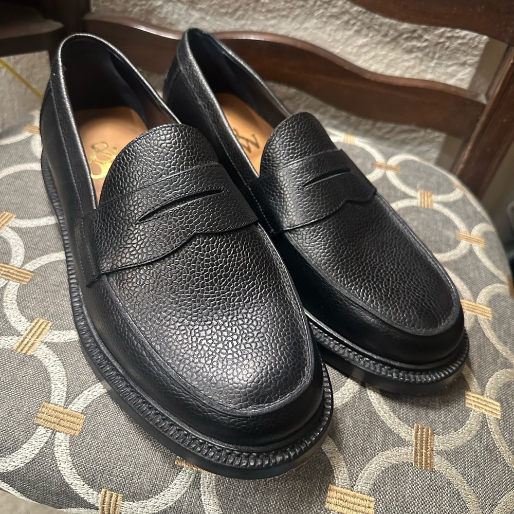 Blackstock & Weber - Ellis Textured Black Slip-On Loafers